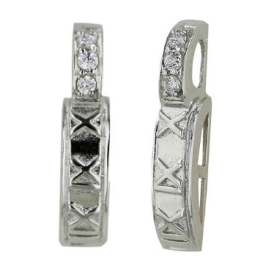 Sterling Silver Pendant Roman Numeric