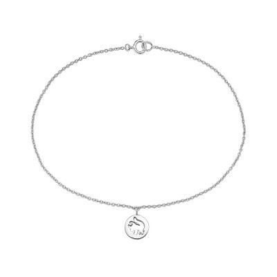 Sterling Silver Anklet 9.5" Taurus