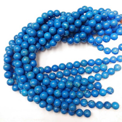 String Magnesite 12 Mm Beads Dyed Turquoise Color