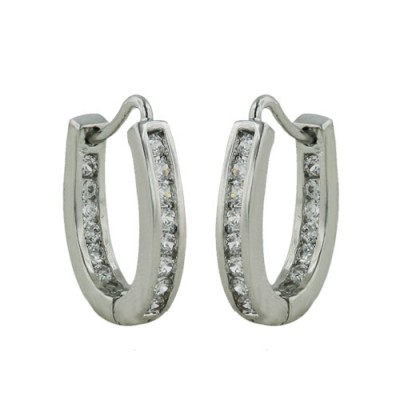 Brass Earg Hoop Clip Cl Cz Lined Ctr Front And Bac