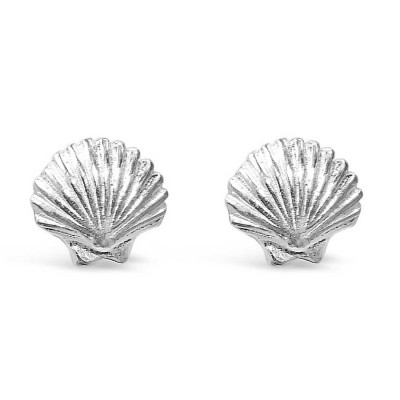 Sterling Silver Earring Seashell -E-coated-