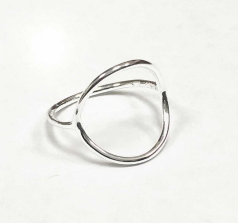 Sterling Silver Ring Plain Round Circle Thin