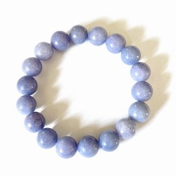BEAD BRACELET 10MM DYED PURPLE AGATE