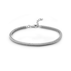 Sterling Silver BRACELET PLAIN BRAIDED