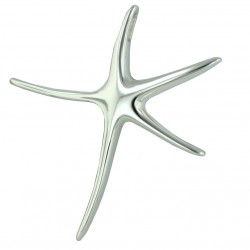 Sterling Silver Pendant 33mm Plain Starfish (Hallow Back) -E-Coat