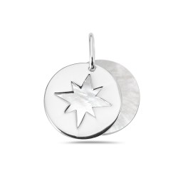 Shining Star Cut-Out Mother of Pearl Charm Necklace