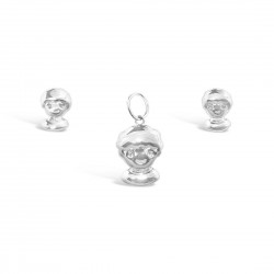 STERLING SILVER EARRING AND PENDANT PLAIN BOY