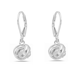 Sterling Silver EARRING LEVER BACK WIDE BAND KNOT E-COAT