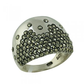 Marcasite Ring Marcasite Pave Snow Drops 14mm Width