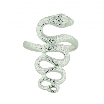 Sterling Silver Ring Plain Snake--E-coated/Nickle Free--