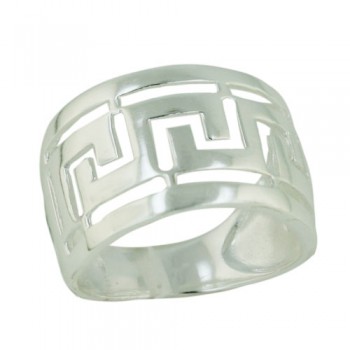 Sterling Silver Ring Plain Open Maze--E-coated/Nickle Free--