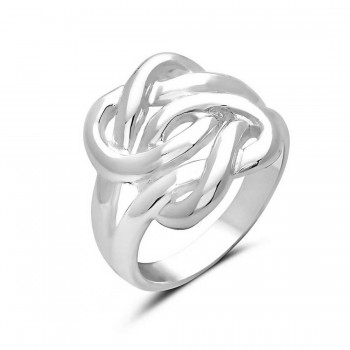 Sterling Silver Ring Love Knot-E-Coated-