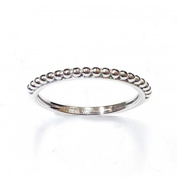Sterling Silver Ring Plain Ball All Around