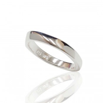 Sterling Silver Ring Plain Twisted Thin