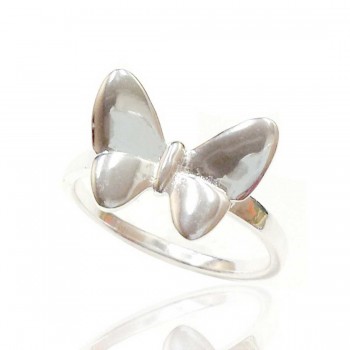 Sterling Silver Ring Plain Butterfly