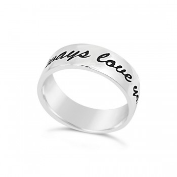 STERLING SILVER RING BAND I always love you