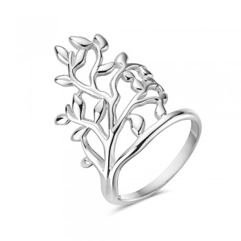 Sterling Silver Ring Tree Of Life Open One Side 