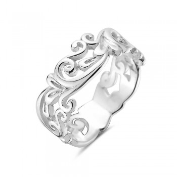 Sterling Silver RING SEA WAVES AND FOAMS