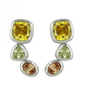 Brass Earg 12.2*27.12Mm Ct Cushion+Lg Triangle+Ch, Multicolor