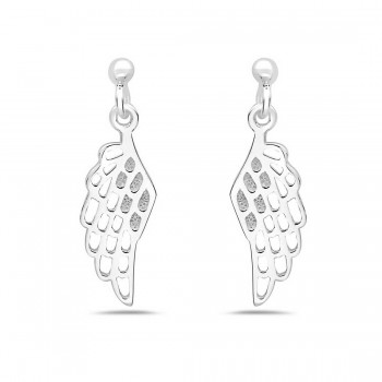 Sterling Silver Earring Open Wing Dangle on Post -E-coated-