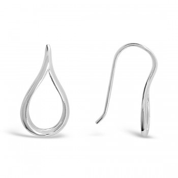 Sterling Silver Earring Tear Drop Line Wire