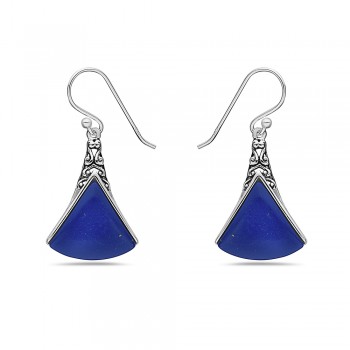Lapis Lazuli Fan Earrings
