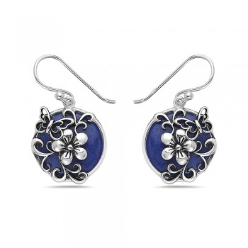 Circular Garden Lapis Lazuli Earrings