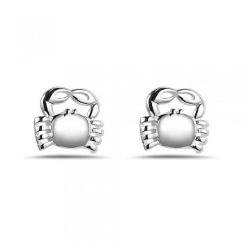 Sterling Silver EARRING STUD CRAB -2S-7224E