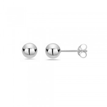 Silver Orb Stud Earrings (6mm)