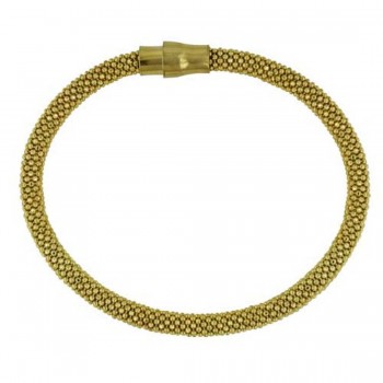 Sterling Silver Bracelet Width 4.5 mm Gold Diamond Cut Bead Chain M