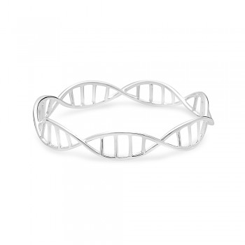 Sterling Silver BANGLE DNA STRUCTURE