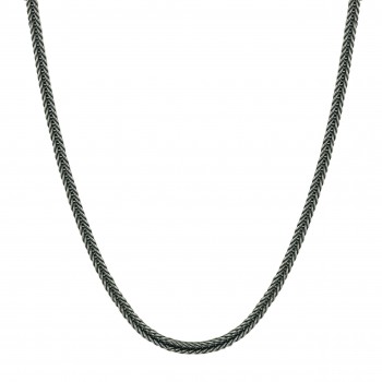 Sterling Silver Necklace 18 In. Foxtail