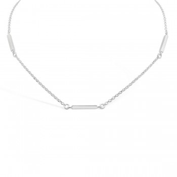 STERLING SILVER NECKLACE 3 BARS ON CHAIN
