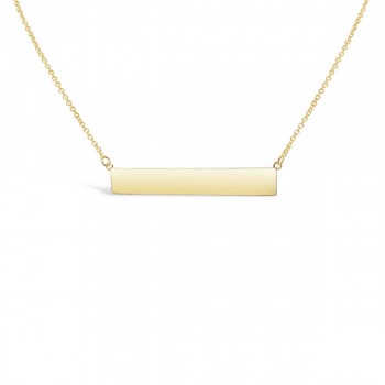 STERLING SILVER NECKLACE BAR GOLD PLATING RHODIUM CHAIN