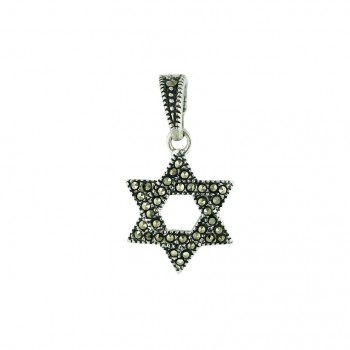 Marcasite Pendant Jewish Star