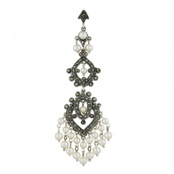 Marcasite Pendant 90 mm Chandelier with P 3 Layers