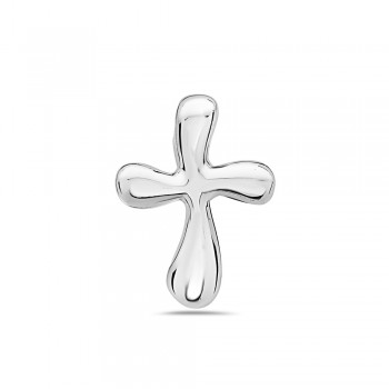 Sterling Silver Pendant Plain Cross--E-Coat