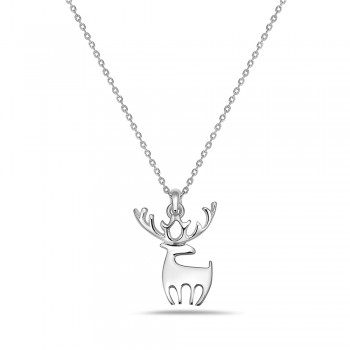 Sterling Silver PENDANT PLAIN MOOSE