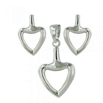 Sterling Silver Set Open Bold Triangle