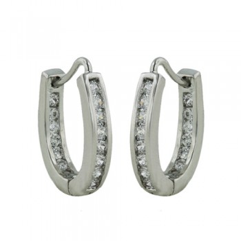 Brass Earg Hoop Clip Cl Cz Lined Ctr Front And Bac