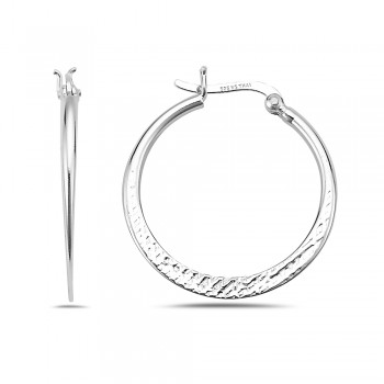 Sterling Silver Earring 30mm Earring Hoop E-coated