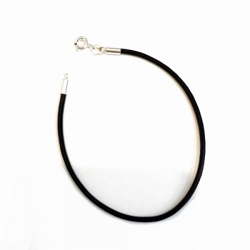 Black Leather Cord Bracelet Base